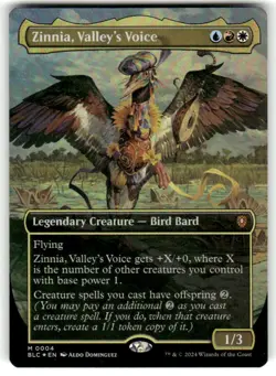 FOIL - Zinnia, Valley's Voice (Borderless) 4 - Commander: Bloomburrow - MTG - Image 1