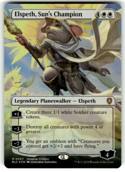 FOIL - Elspeth, Sun's Champion (Borderless) 97 - Commander: Bloomburrow - MTG - Image 1