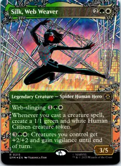 FOIL Silk, Web Weaver (Borderless) R Marvel's Spider-Man 215 LP - Image 1