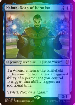 MTG Magic the Gathering Naban, Dean of Iteration (58/296) Dominaria LP FOIL - Image 1