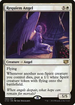 MTG Magic the Gathering Requiem Angel (84/397) Commander 2014 MP - Image 1