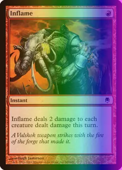 MTG Magic the Gathering Inflame (64/165) Darksteel MP FOIL - Image 1