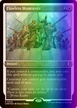 MTG Flawless Maneuver (459/1455) Commander Masters LP FOIL- Etched - Image 1