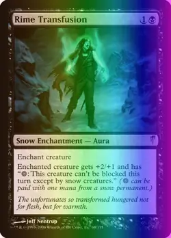 MTG Magic the Gathering Rime Transfusion (68/155) Coldsnap MP FOIL - Image 1