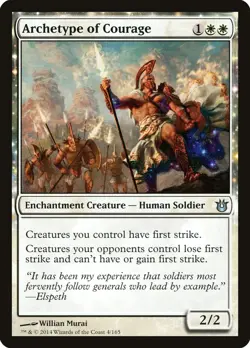 MTG Magic the Gathering Archetype of Courage (4/176) Born of the Gods NM - Image 1
