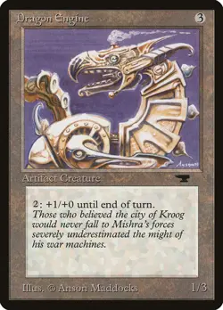 MTG Magic the Gathering Dragon Engine (49/101) Antiquities MP - Image 1