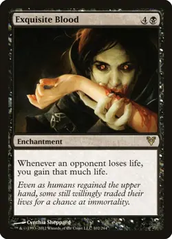MTG Magic the Gathering Exquisite Blood (102/252) Avacyn Restored NM - Image 1