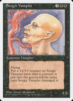 MTG Magic the Gathering Sengir Vampire (160/379) Fourth Edition MP - Image 1