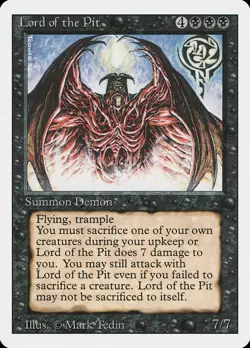 MTG Magic the Gathering Lord of the Pit (116/306) Revised Edition MP - Image 1