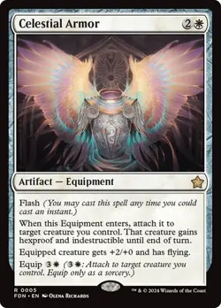 Celestial Armor - Foundations FDN - Rare - MTG Magic Pack fresh - Image 1