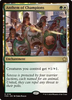 Anthem of Champions - Foundations FDN - Rare - MTG Magic Pack fresh - Image 1