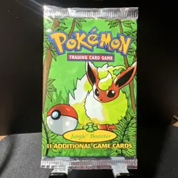 1999 Pokemon Jungle Unlimited Flareon Artwork Booster Pack WOTC Sealed - Image 1