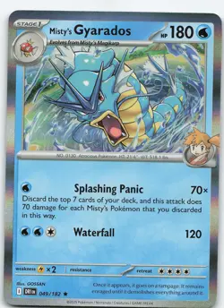 Misty's Gyarados 049/182 Rare Holo SV10: Destined Rivals NM Pokemon - Image 1