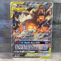 RESHIRAM & CHARIZARD GX TAG TEAM JUMBO BLACK STAR PROMO SM201 POKEMON - Image 1