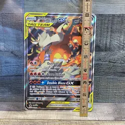 RESHIRAM & CHARIZARD GX TAG TEAM JUMBO BLACK STAR PROMO SM201 POKEMON - Image 4