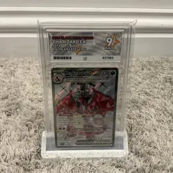 2024 Pokemon Charizard EX Black Star Promo 074 Paldean Fates – ACE 9 MINT - Image 1