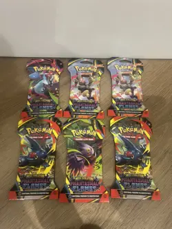 6 x Pokemon TCG Phantasmal Flames - Sleeved Booster Packs ✅ SEALED - Image 1