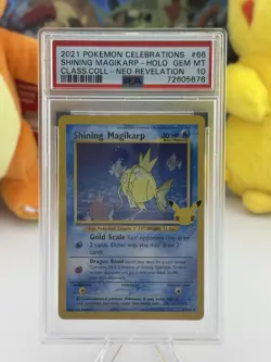 Pokemon 2021 Shining Magikarp 66/64 Celebrations Classic Collection Holo PSA 10 - Image 1