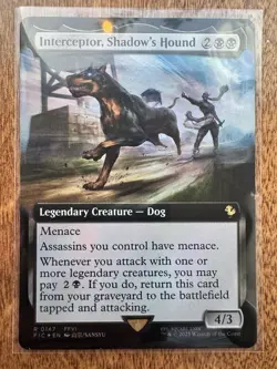 Magic MTG Final Fantasy - Interceptor, Shadow's Hound EXTENDED ART FOIL 147 - Image 1