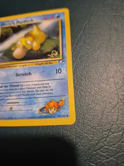 Misty's Psyduck Gym Heroes 54/132 with Top Deck Magazine W Stamp WoTC Pokemon - Image 3