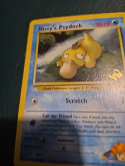 Misty's Psyduck Gym Heroes 54/132 with Top Deck Magazine W Stamp WoTC Pokemon - Image 5