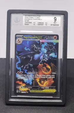 Pokemon TCG Mega Charizard X ex #125 Phantasmal Flames Holo | Beckett BGS MINT 9 - Image 1