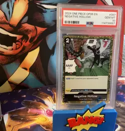 🔥2024 ONE PIECE OP06 EN #097 Wings Of The Captain-NEGATIVE HOLLOW 🔥Psa 10 Gem - Image 1