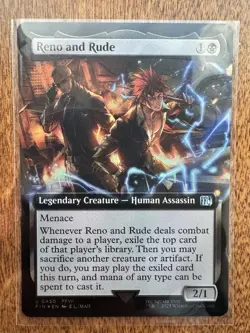 Magic MTG Final Fantasy - Reno and Rude EXTENDED ART FOIL 0450 - Image 1