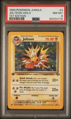 Jolteon - Pokemon Jungle 1st Edition Holo (4/64) - PSA8 MT-NM - 1999 WOC - Image 1