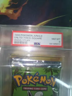 1999 Pokemon Jungle Unlimited Wigglytuff PSA 8 Booster Pack THICK SQUARE - Image 5