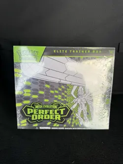 NEW Pokemon Mega Evolution PERFECT ORDER ETB Elite Trainer Box In Hand Rare New - Image 1