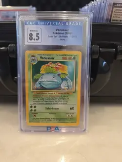 1999 POKEMON BASE SET UNLIMITED VENUSAUR HOLO #15/102 CGC 8.5 - Image 1