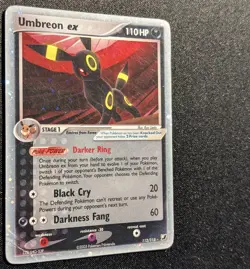 Pokemon EX UNSEEN FORCES 112/115 Umbreon ex - ENG - Ultra Rare Holo SWIRL - DMG - Image 5