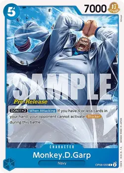 Monkey.D.Garp (OP06-055/75) OP06 Wings of the Captain Pre-Release Cards NM - Image 1