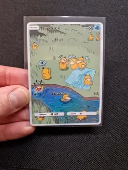 Psyduck Full Art Rainbow Holo Cute Scene Custom Promo Art Card - Image 5