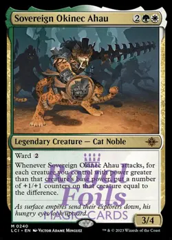 Sovereign Okinec Ahau 1x FOIL Lost Caverns of Ixalan MTG Mythic MINT green white - Image 1