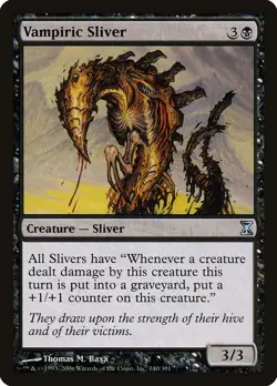 MTG Magic the Gathering Vampiric Sliver (140/301) Time Spiral MP - Image 1