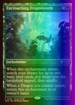 MTG Encroaching Dragonstorm (424/485) Tarkir Dragonstorm LP FOIL - Image 1