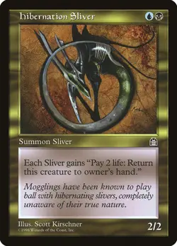 MTG Magic the Gathering Hibernation Sliver (128/143) Stronghold MP - Image 1