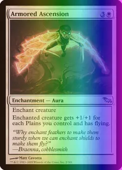 MTG Magic the Gathering Armored Ascension (2/315) Shadowmoor MP FOIL - Image 1