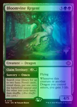 MTG Bloomvine Regent (136p/166) Tarkir Dragonstorm Promos LP FOIL - Image 1