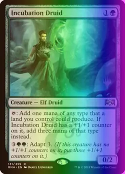 MTG Incubation Druid (131p/81) Ravnica Allegiance Promos LP FOIL - Image 1
