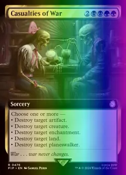 MTG Magic the Gathering Casualties of War (476/1190) Fallout LP FOIL - Image 1