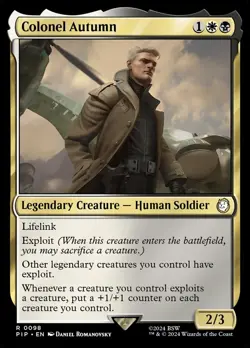 MTG Magic the Gathering Colonel Autumn (98/1190) Fallout NM - Image 1