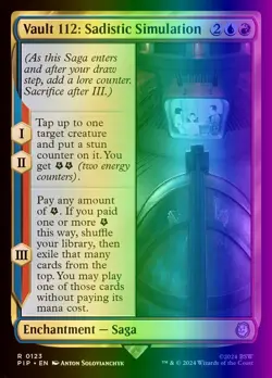 MTG Vault 112: Sadistic Simulation (123/1190) Fallout LP FOIL - Image 1