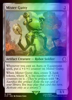 MTG Magic the Gathering Mister Gutsy (136/1190) Fallout NM FOIL - Image 1