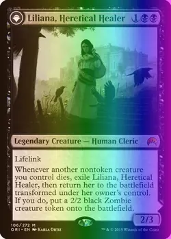 MTG Liliana, Heretical Healer (106/308) Magic Origins LP FOIL - Image 1
