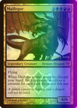 MTG Magic the Gathering Malfegor (117/2) Conflux Promos MP FOIL - Image 1