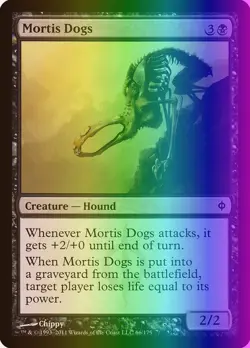 MTG Magic the Gathering Mortis Dogs (66/181) New Phyrexia MP FOIL - Image 1