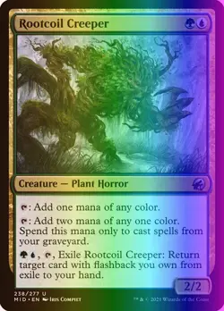 MTG Rootcoil Creeper (238/555) Innistrad Midnight Hunt LP FOIL - Image 1
